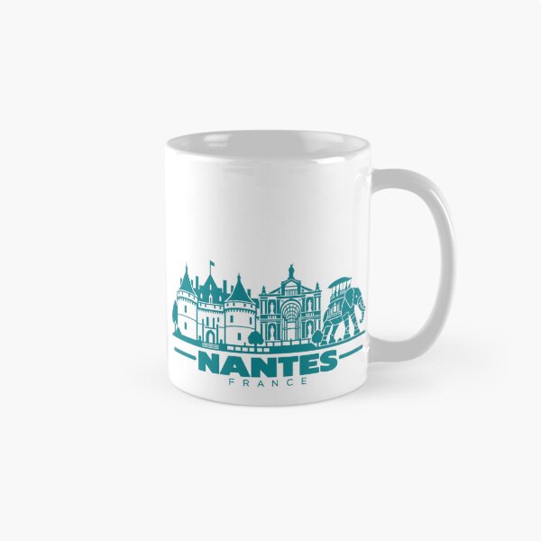 Item preview, Nantes France Line Art Skyline Poster designed and sold by CMYKStudio.