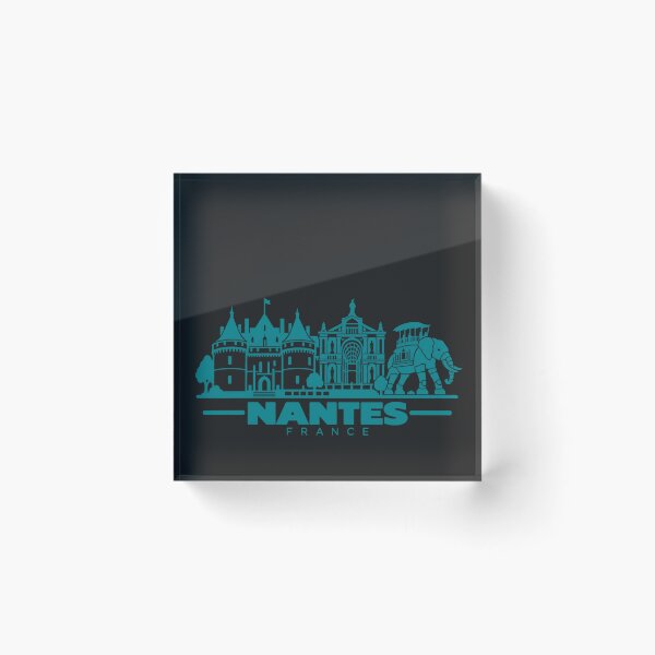 Item preview, Nantes France Line Art Skyline Poster designed and sold by CMYKStudio.