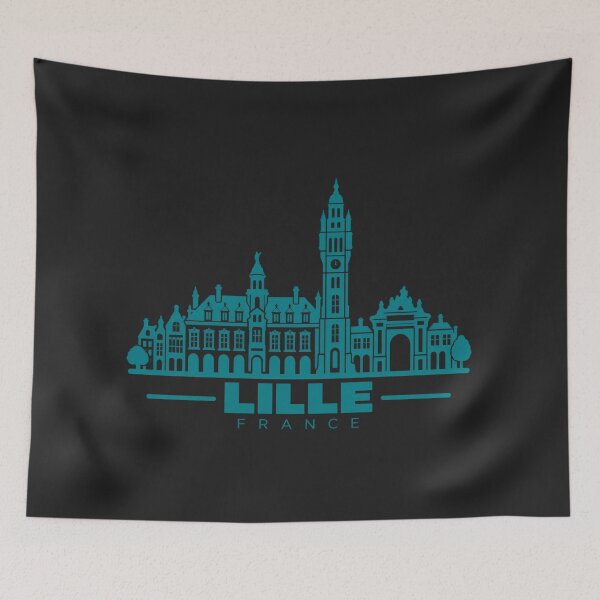 Item preview, Lille France Line Art Landmark Poster designed and sold by CMYKStudio.