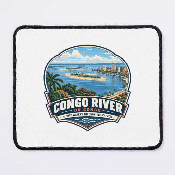 Item preview, Congo River DR Congo Mighty Waters Through The Capital African Travel Geography Patriot designed and sold by SEEM-drawing.