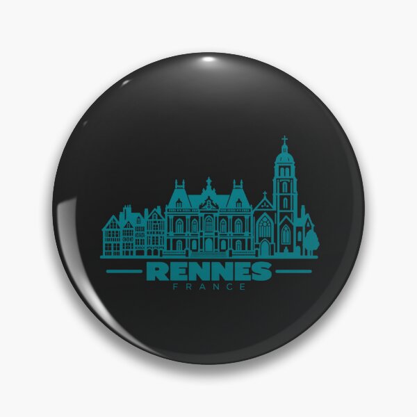Item preview, Rennes France Line Art Skyline Poster designed and sold by CMYKStudio.