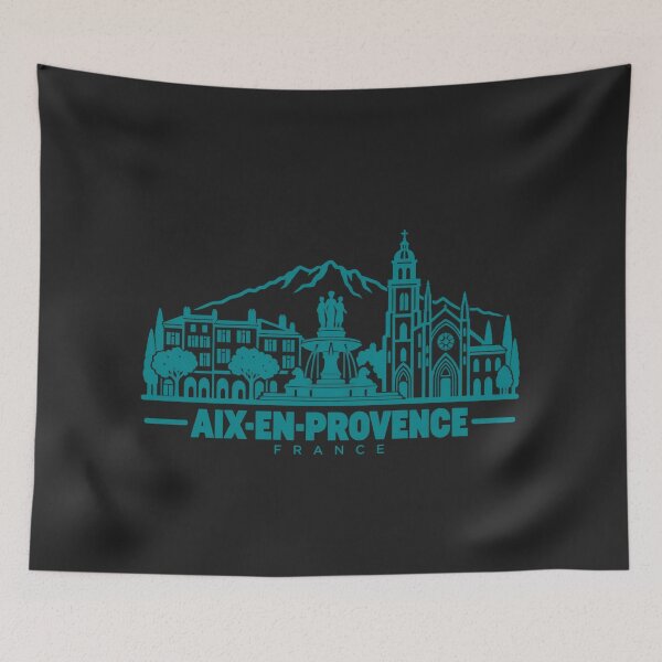Item preview, Aix en Provence France Line Art Travel Poster designed and sold by CMYKStudio.