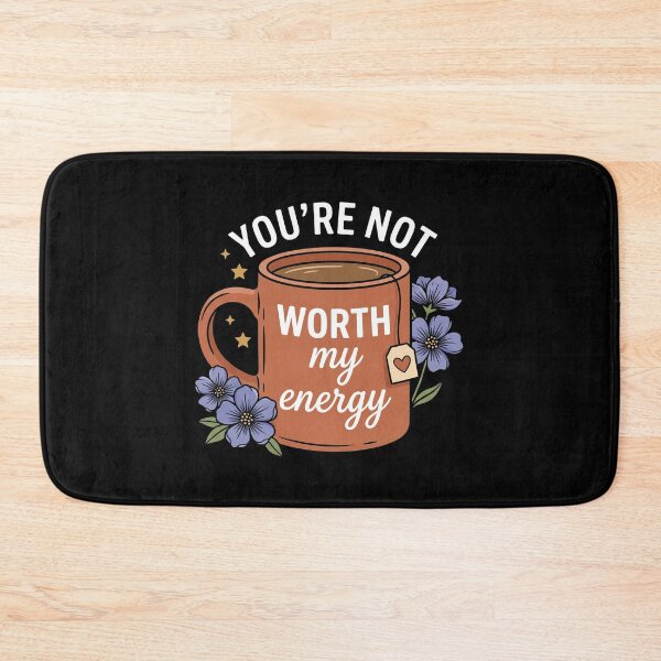 Item preview, You're Not Worth My Energy - Tea Mug - Flowers designed and sold by thedoodlevault.