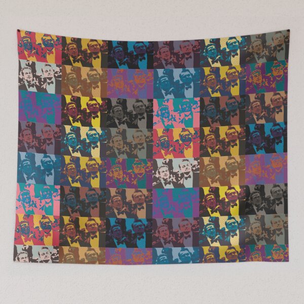Item preview, Brad Pitt and Leonardo DiCaprio (Pop Art Style on the Carpet) designed and sold by Cathedral of Curiosity.