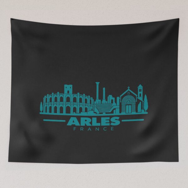 Item preview, Arles France Line Art Landmark Poster designed and sold by CMYKStudio.