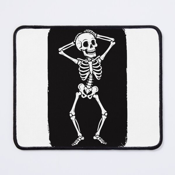 Item preview, Full Body Skeleton Standing with Headphones Illustration designed and sold by AFernandesDSG.