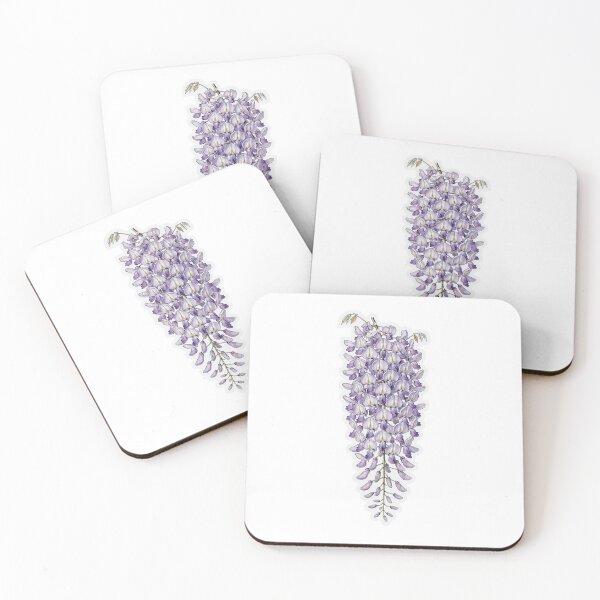Item preview, Wisteria Flower Sticker | Fine Line Botanical Tattoo | Purple Wisteria Illustration designed and sold by FineLineBotanical .