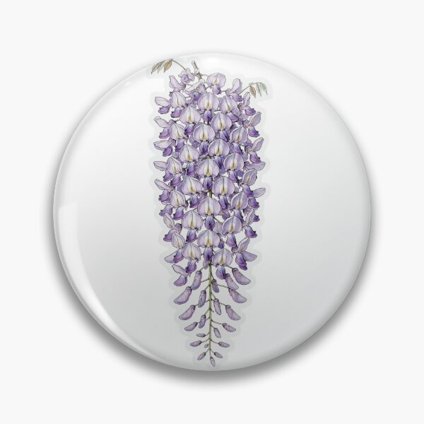 Item preview, Wisteria Flower Sticker | Fine Line Botanical Tattoo | Purple Wisteria Illustration designed and sold by Crystal Critters .