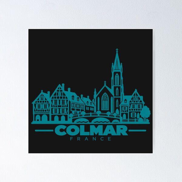 Item preview, Colmar France Line Art Landmark Poster designed and sold by CMYKStudio.