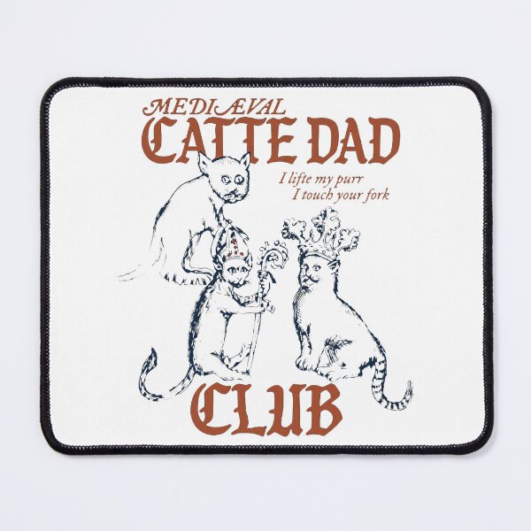 Item preview, Mediaeval Catte Dad Club - I Lifte My Purr I Touch Your Fork designed and sold by thedoodlevault.