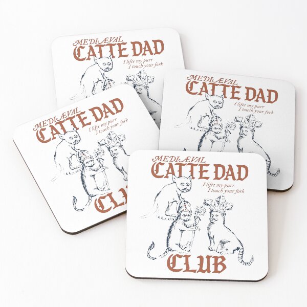 Item preview, Mediaeval Catte Dad Club - I Lifte My Purr I Touch Your Fork designed and sold by thedoodlevault.