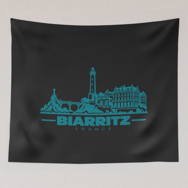 Item preview, Biarritz France Line Art Coastline Poster designed and sold by CMYKStudio.