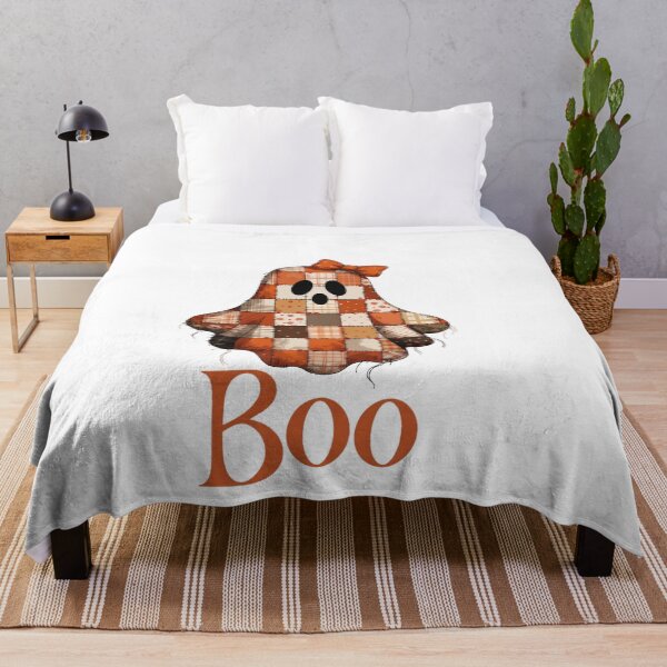 Item preview,  boo halloween ghost face bow plaid patchwork designed and sold by DariaOltes.