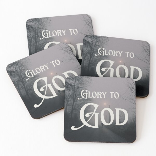 Item preview, Glory To God Moody Foggy Street Christian Photography designed and sold by LensDyn™.