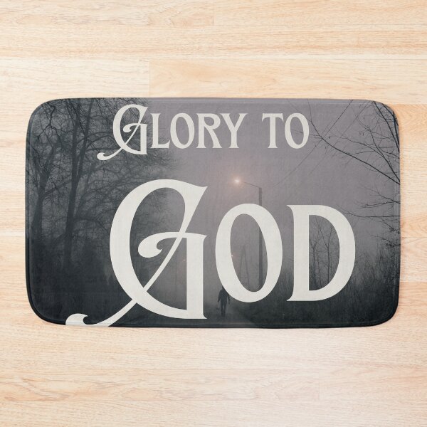Item preview, Glory To God Moody Foggy Street Christian Photography designed and sold by LensDyn™.