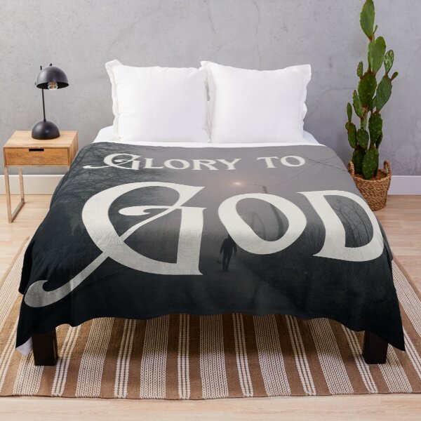 Item preview, Glory To God Moody Foggy Street Christian Photography designed and sold by LensDyn™.