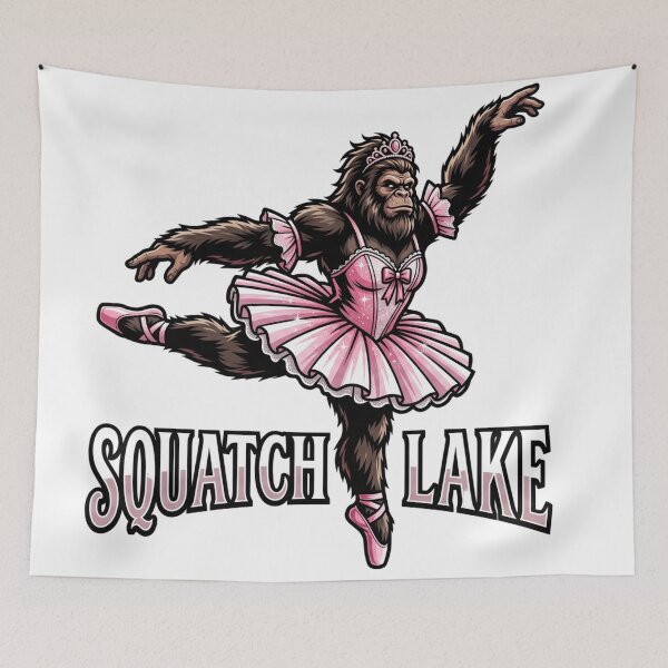 Item preview, Bigfoot Ballerina Squatch Lake - Funny Swan Lake Ballet Pun designed and sold by Spank My Yeti.