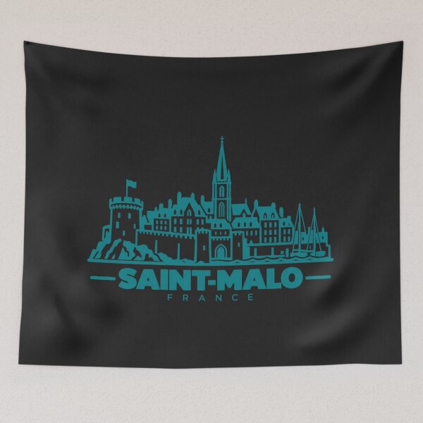 Item preview, Saint Malo France Line Art Coastline Poster designed and sold by CMYKStudio.