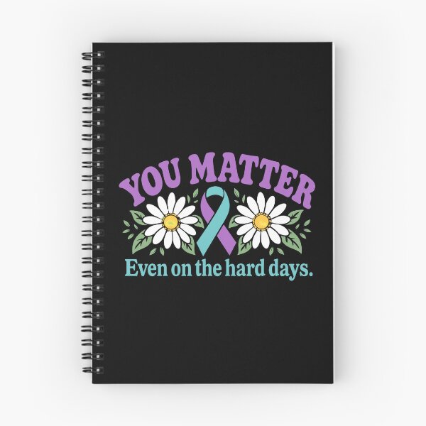 Item preview, You Matter Even On The Hard Days - Teal And Purple Ribbon designed and sold by thedoodlevault.