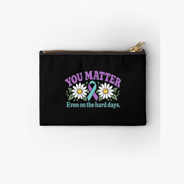 Item preview, You Matter Even On The Hard Days - Teal And Purple Ribbon designed and sold by thedoodlevault.