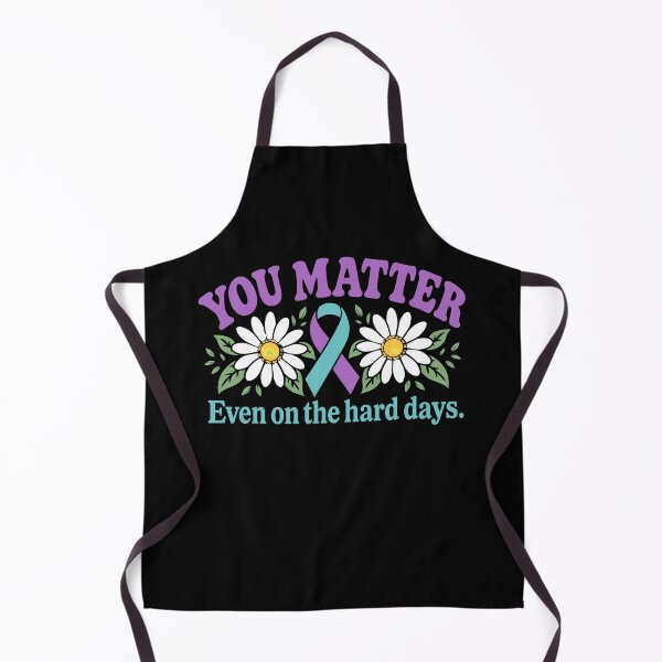 Item preview, You Matter Even On The Hard Days - Teal And Purple Ribbon designed and sold by thedoodlevault.