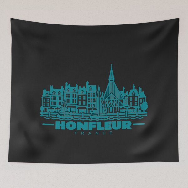 Item preview, Honfleur France Line Art Coastline Poster designed and sold by CMYKStudio.