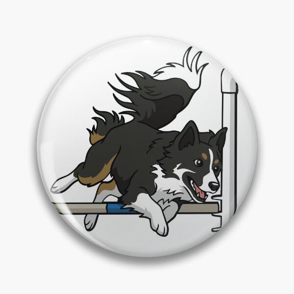 Item preview, Border Collie Agility Jump – Flying High Dog Sports Sticker designed and sold by Bluek9sDesign.