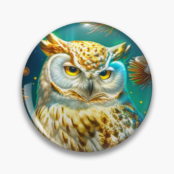 Item preview, Snowy Owl in Winter Forest, Fantasy Nature Art designed and sold by MargaretWiktor.