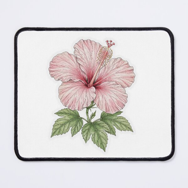 Item preview, Pink Hibiscus Flower Sticker | Fine Line Botanical Tattoo | Hibiscus Illustration designed and sold by FineLineBotanical .
