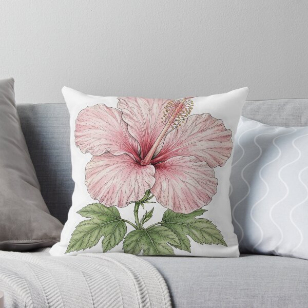 Item preview, Pink Hibiscus Flower Sticker | Fine Line Botanical Tattoo | Hibiscus Illustration designed and sold by FineLineBotanical .