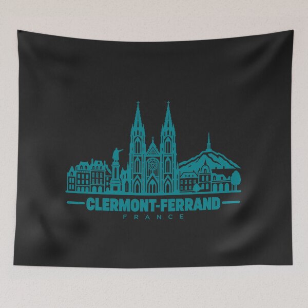 Item preview, Clermont Ferrand France Line Art Travel Poster designed and sold by CMYKStudio.