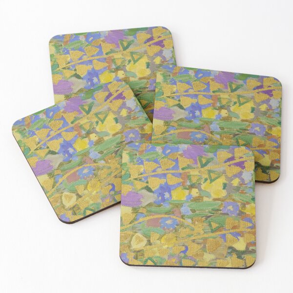 Item preview, Gold & Floral Oil Painting Pattern | Klimt Style Abstract Garden Art designed and sold by GabbasGallery.