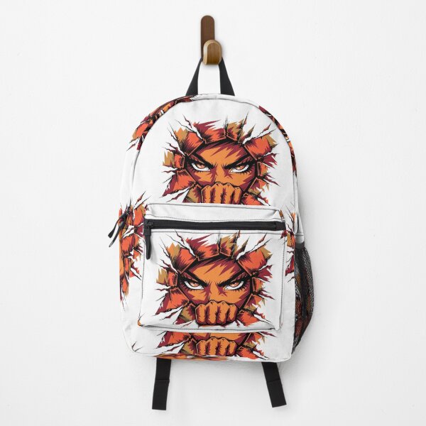 Item preview, angry ninja mask face graphic fiery orange comic pop art designed and sold by DariaOltes.