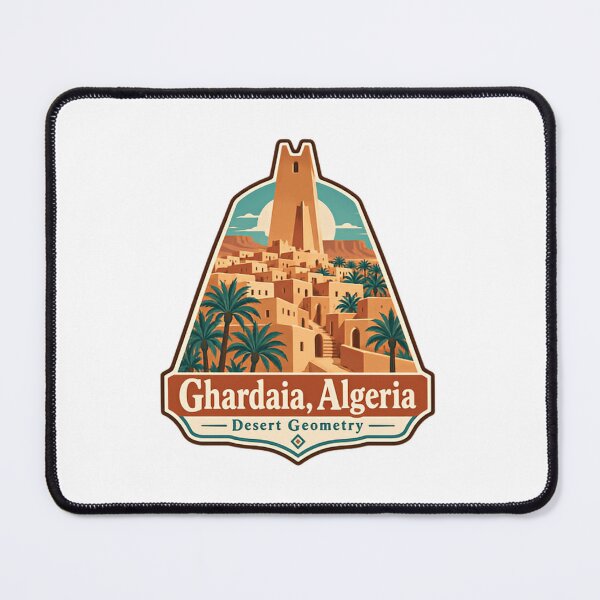 Item preview, Ghardaia, Algeria Desert Geometry Travel Souvenir Landmark designed and sold by Simsimah26Parks.