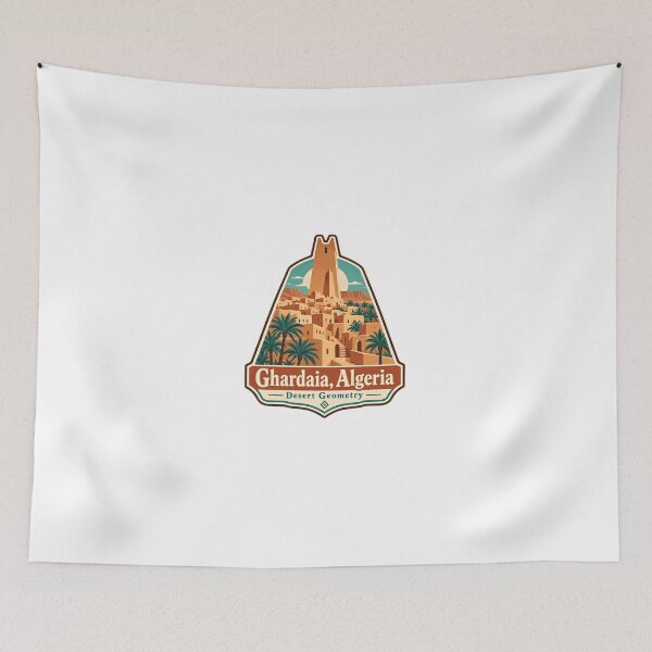 Item preview, Ghardaia, Algeria Desert Geometry Travel Souvenir Landmark designed and sold by Simsimah26Parks.