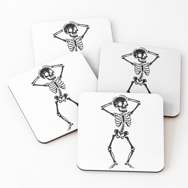 Item preview, Full Body Skeleton Outline Wearing Headphones designed and sold by AFernandesDSG.