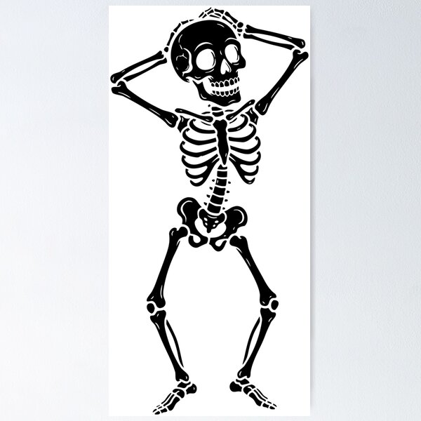 Item preview, Full Body Skeleton Outline Wearing Headphones designed and sold by AFernandesDSG.