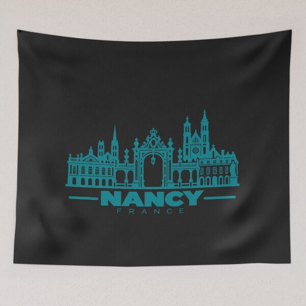 Item preview, Nancy France Line Art Landmark Poster designed and sold by CMYKStudio.