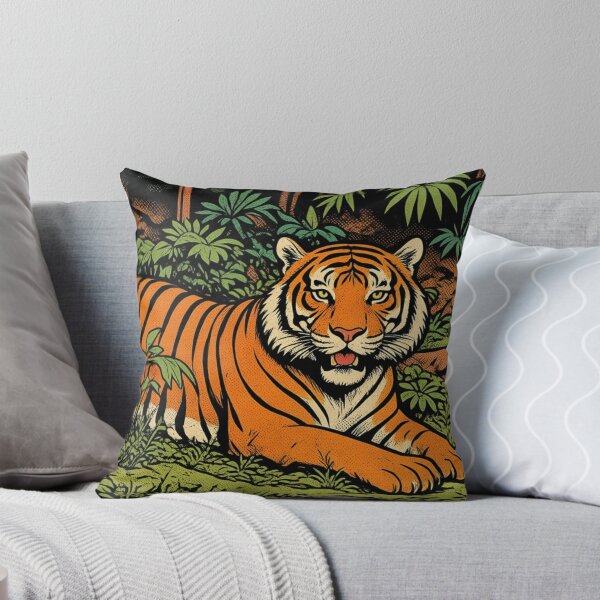Item preview, Majestic Tiger in the Wild Jungle designed and sold by BlueBerry45.