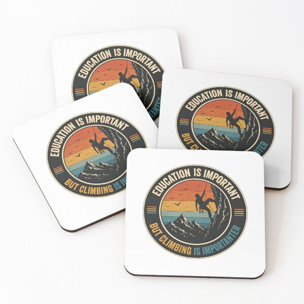 Item preview, Education Is Important But Climbing Is Importanter Climber Mountaineer Bouldering Enthusiast designed and sold by SkeletonsDanger.