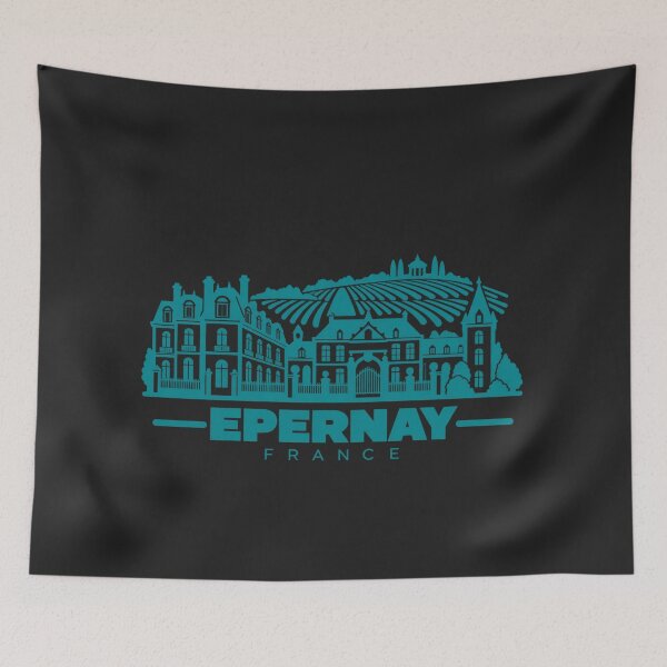Item preview, Epernay France Line Art Travel Poster designed and sold by CMYKStudio.