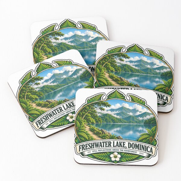 Item preview, Freshwater Lake, Dominica Caribbean Island Travel Nature Souvenir designed and sold by SEEM-drawing.