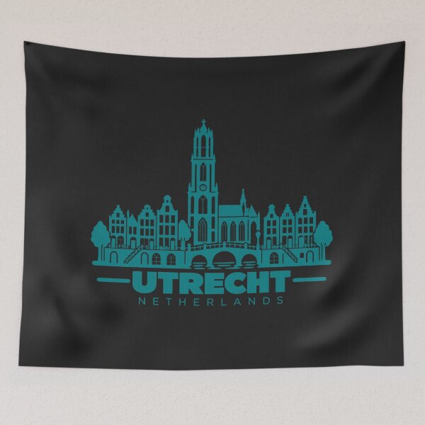 Item preview, Utrecht Netherlands Line Art Skyline Poster designed and sold by CMYKStudio.
