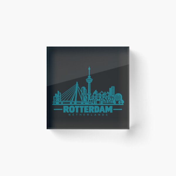 Artikelvorschau, Rotterdam, Niederlande – Skyline-Poster (Linienkunst) entworfen und verkauft von CMYKStudio.