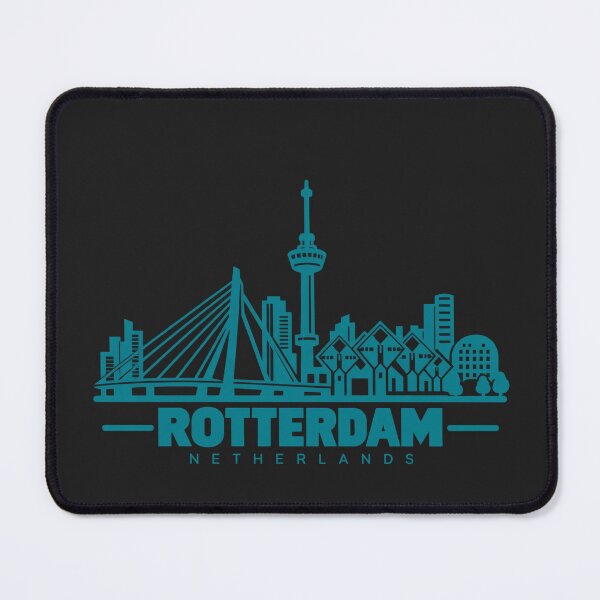 Item preview, Rotterdam Netherlands Line Art Skyline Poster designed and sold by CMYKStudio.