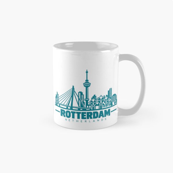 Item preview, Rotterdam Netherlands Line Art Skyline Poster designed and sold by CMYKStudio.