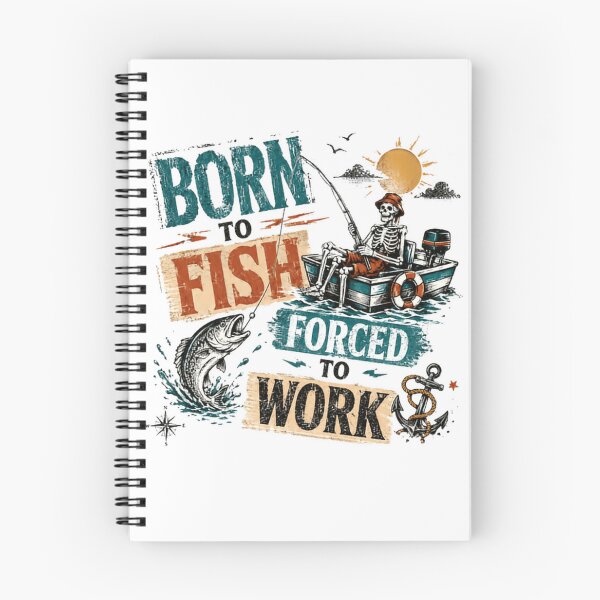 Item preview, Born To Fish Forced To Work Fishing Angler Fisherman designed and sold by RetroMini2026.
