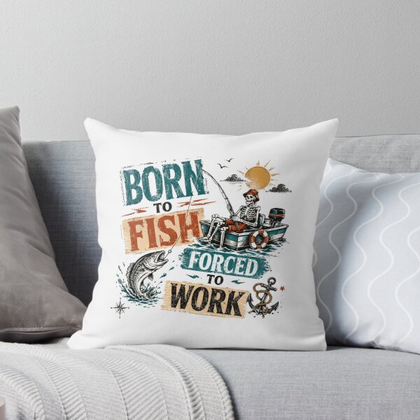 Item preview, Born To Fish Forced To Work Fishing Angler Fisherman designed and sold by RetroMini2026.