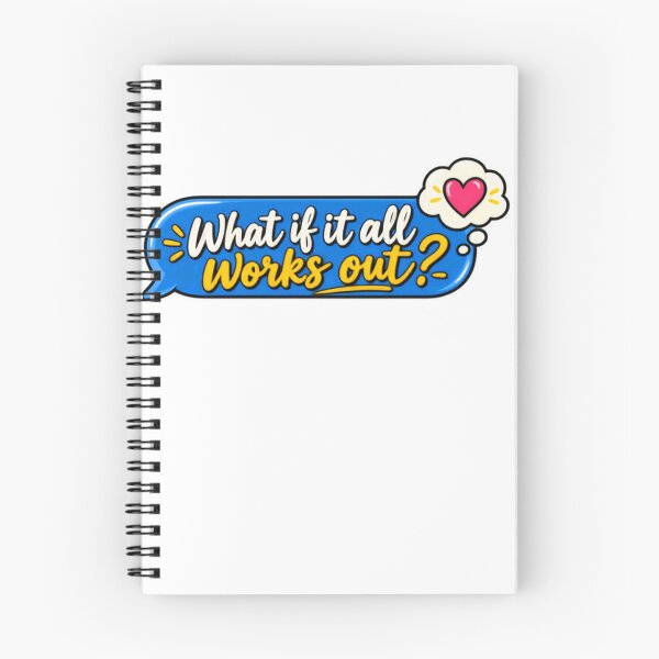 Item preview, What If It All Works Out Positive Motivational Optimist Dreamer Quote designed and sold by JonesFlora2025.