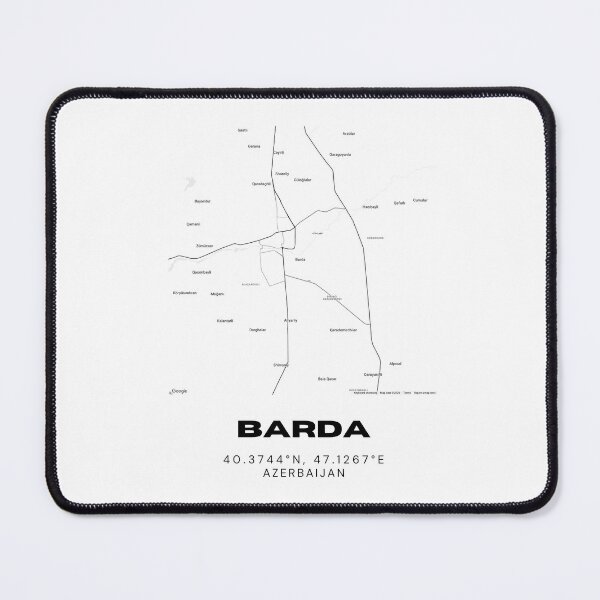 Item preview, Barda Azerbaijan Map Coordinates – Minimalist Location Design designed and sold by RM-Journey.